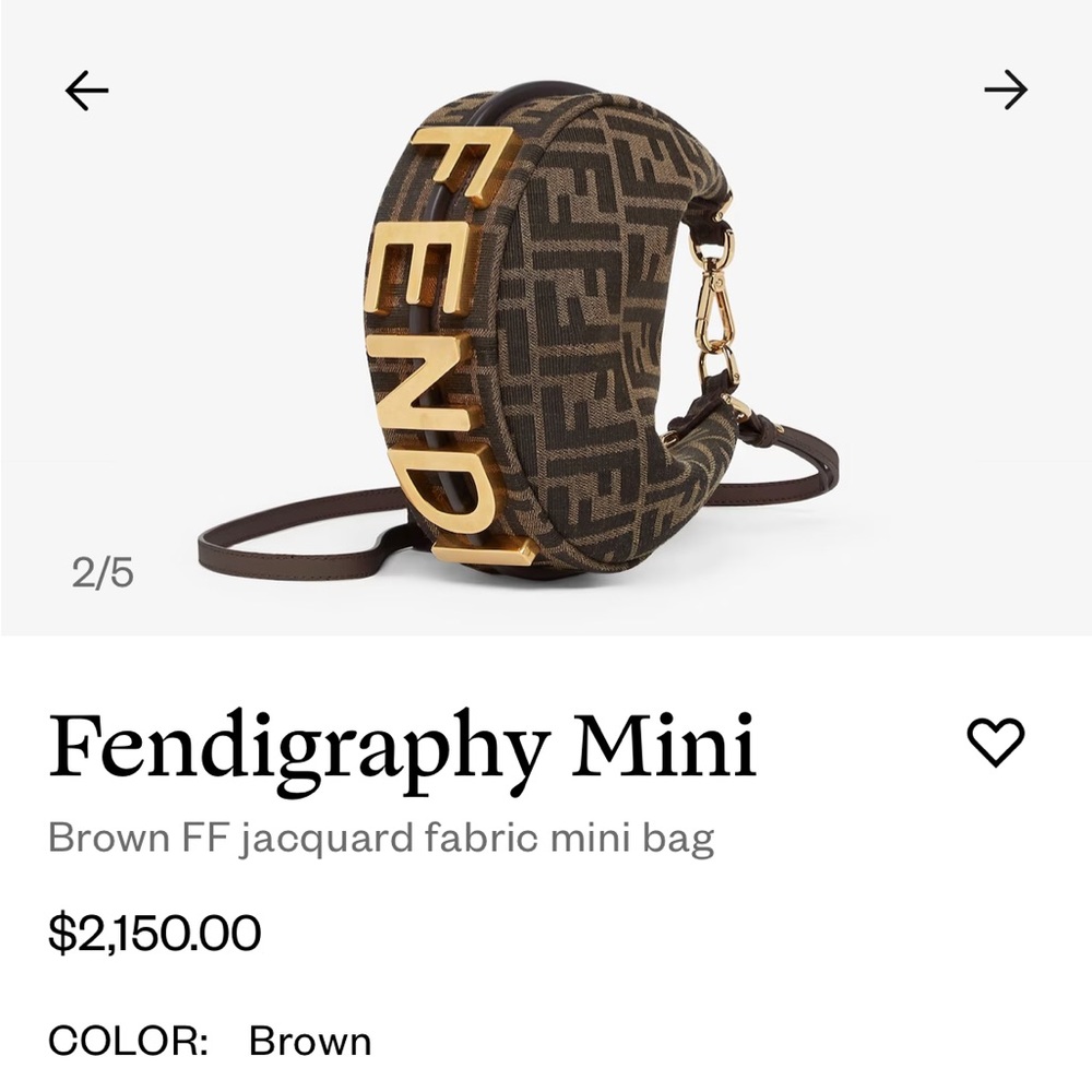 Mini Fendigraphy Jaquard bag